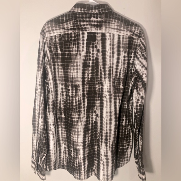 NWT Rare Saks Exclusive Michael Kors Tailored Fit Button Down Shirt L Brn/White - Picture 3 of 6